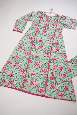 Khaddar Floral Printed 2pcs A-Line Maxi Collection KFP--06