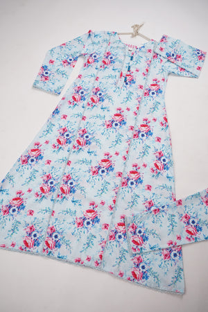 Khaddar Floral Printed 2pcs A-Line Maxi Collection KFP--12