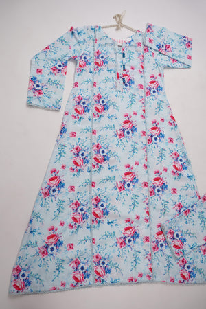 Khaddar Floral Printed 2pcs A-Line Maxi Collection KFP--12