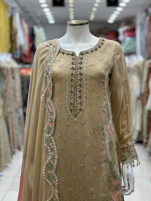 Shagun Exclusive Party Wear 3Pcs (Crushed Trouser )Suit -SE-03