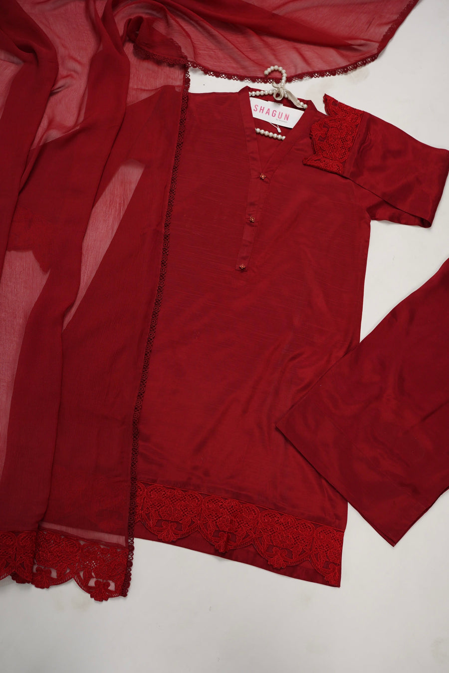 3Pcs Farshi set design (Red)