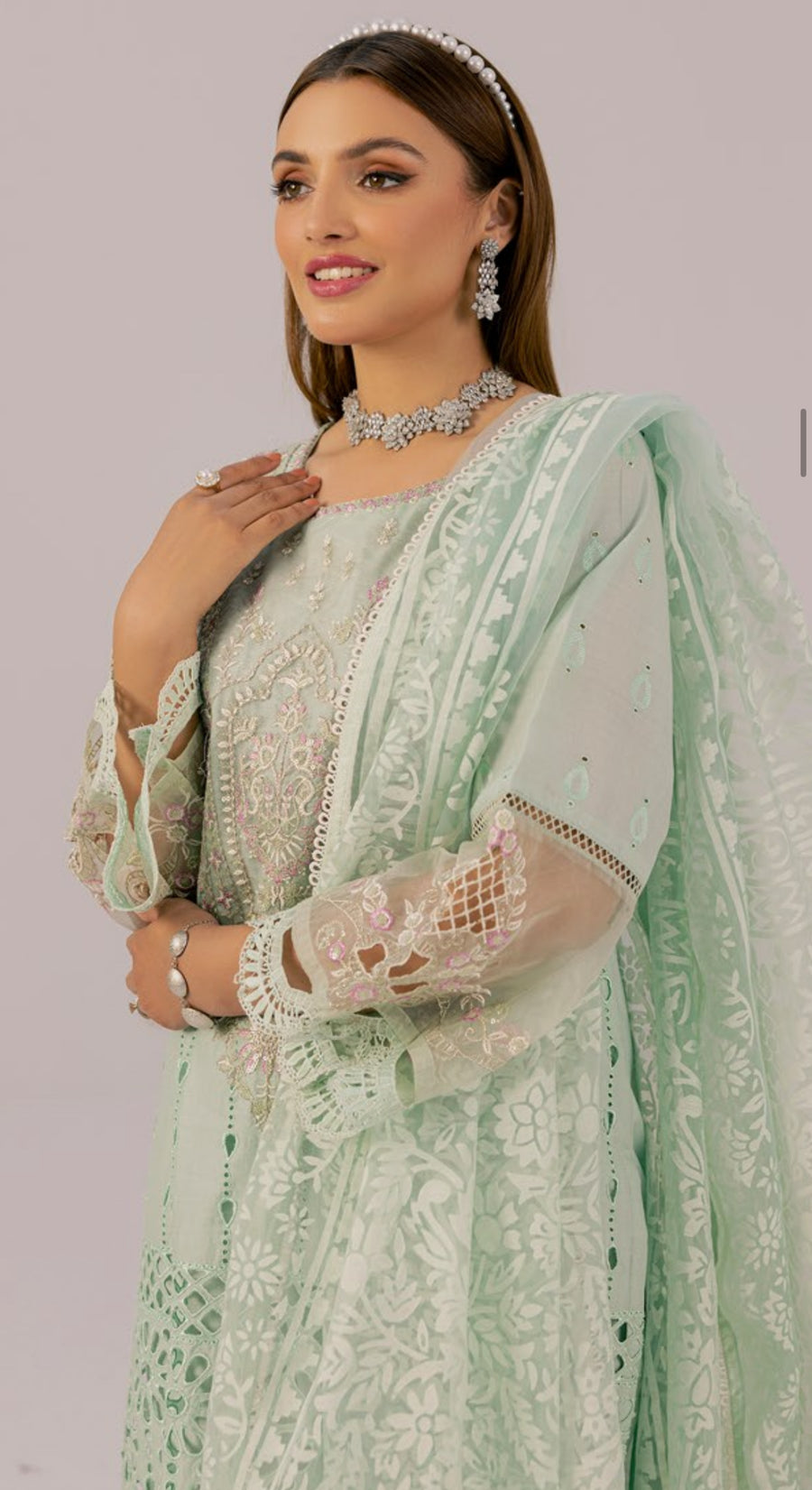 Reet By Shagun - Basant Eid Edit 2024- Chikankari Cotton - Ready to wear