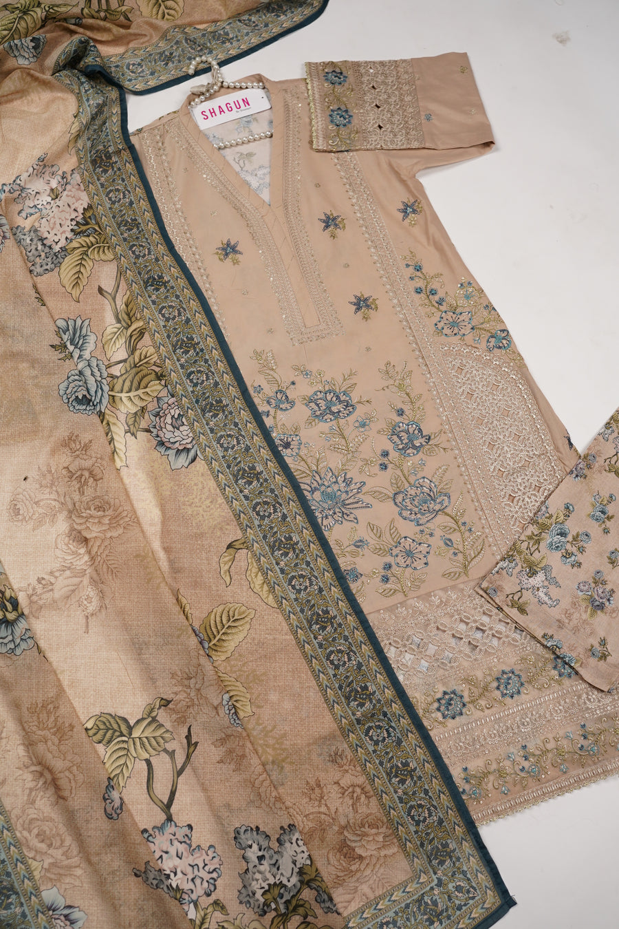 ORIGINAL BIN SAEED EMBROIDERED COTTON EID COLLECTION FH-001