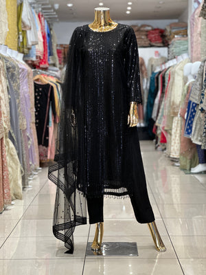 BAROQUE INSPIRED EID COLLECTION GLITTER 3PCS SUIT - 02
