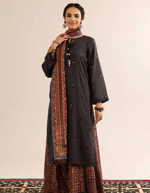 Nishat Ajrak Printed Embroidered Suit