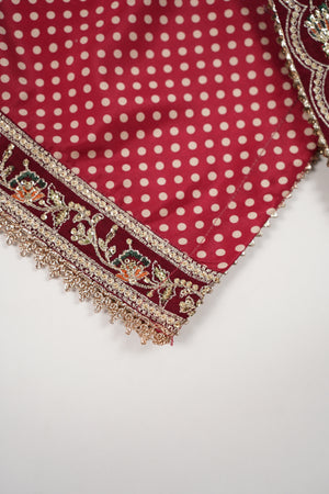 Rang-e-Noor Embroidered Crepe Silk Shirt with Plazzo bottoms and printed dupata  CL-01