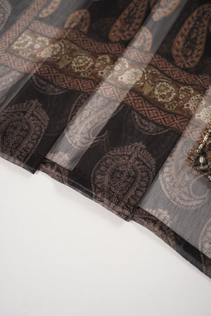Rang-e-Noor Embroidered Crepe Silk Shirt With Plazzo Bottom And Printed Dupata CL-03
