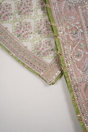 Rang-e-Noor Embroidered Crepe Silk Shirt With Plazzo Bottom And Printed Dupata CL-05
