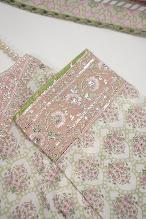 Rang-e-Noor Embroidered Crepe Silk Shirt With Plazzo Bottom And Printed Dupata CL-05