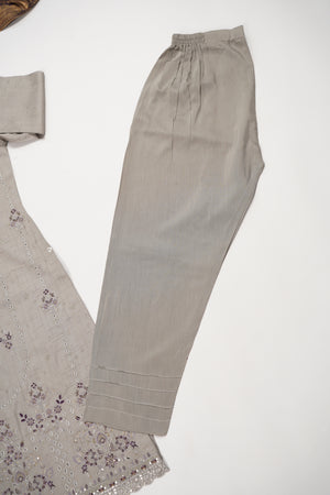Original Tawakal Embroidered Viscose Jacquard Shirt With Viscose Trouser And Fancy Broshia Banarsi Dupata 
 VJ-02