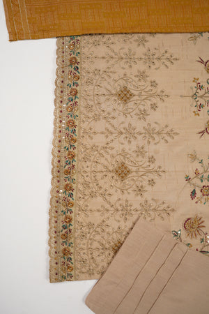 Original Tawakal Embroidered Viscose Jacquard Shirt With Viscose Trouser And Fancy Broshia Banarsi Dupata VJ-01