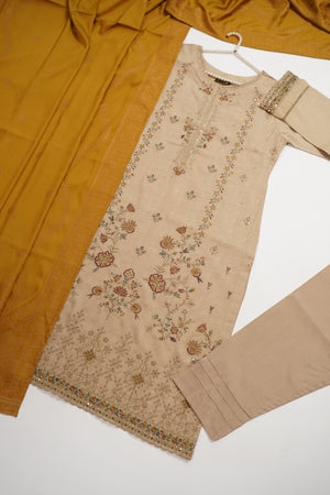 Original Tawakal Embroidered Viscose Jacquard Shirt With Viscose Trouser And Fancy Broshia Banarsi Dupata VJ-01