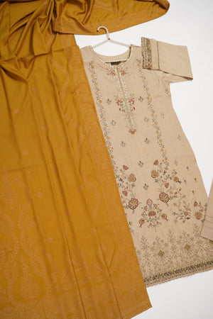 Original Tawakal Embroidered Viscose Jacquard Shirt With Viscose Trouser And Fancy Broshia Banarsi Dupata VJ-01
