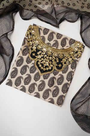 Rang-e-Noor Embroidered Crepe Silk Shirt With Plazzo Bottom And Printed Dupata CL-03