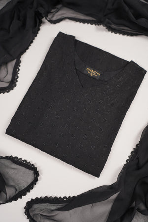 shagun exclusive plazo trouser cotton collection  SD-04 (Black)