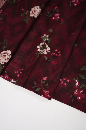 Original Bin Saeed Printed Khaddar Shirt With Printed Shawl and Printed Bottom ZT-07