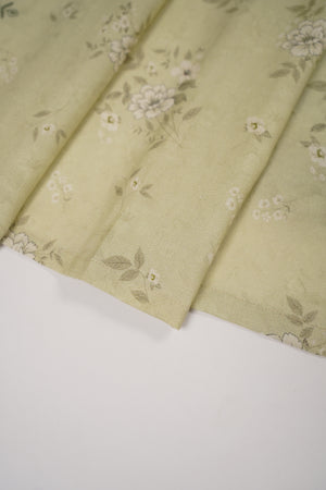 Original Kanwal by Sobia Waseem embroidered dhanak shirt with printed scarf and plan bottom KS-08
