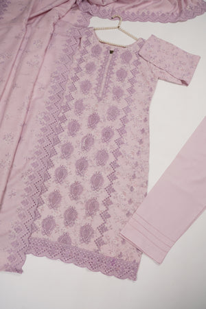 Original Kanwal by Sobia Waseem Embroidered Dhanak Shirt With Printed Scarf and Plan Bottom KS-06