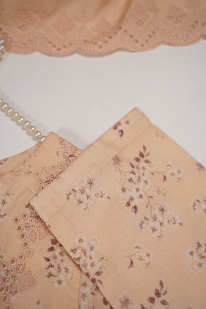 Original Kanwal by Sobia Waseem embroidered Dhanak shirt with printed scarf and plan bottom KS-04
