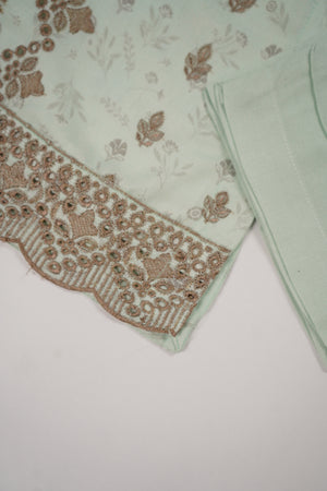 Original Kanwal by Sobia Waseem Embroidered Dhanak Shirt With Printed Scarf and Plan Bottom KS-07