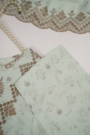Original Kanwal by Sobia Waseem Embroidered Dhanak Shirt With Printed Scarf and Plan Bottom KS-07