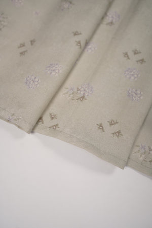 Original Kanwal by Sobia Waseem embroidered Dhanak shirt with printed scarf and plan bottom KS-03