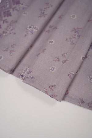 Original Kanwal by Sobia Waseem embroidered Dhanak shirt with printed scarf and plan bottom KS-02