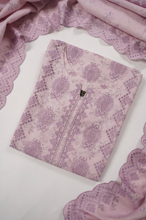 Original Kanwal by Sobia Waseem Embroidered Dhanak Shirt With Printed Scarf and Plan Bottom KS-06