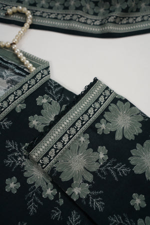 Original Bin Saeed printed Khaddar shirt with printed shawl and printed shawl ZT-13
