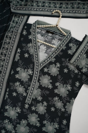 Original Bin Saeed printed Khaddar shirt with printed shawl and printed shawl ZT-13