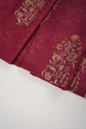 Original Bin Saeed printed Khaddar shirt with printed shawl and plan bottom ZT-14