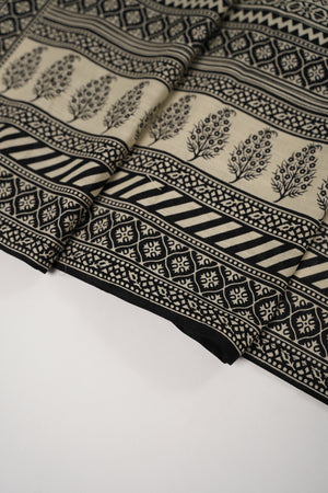 Original Bin Saeed printed Khaddar shirt with printed shawl and plan bottom ZT-16