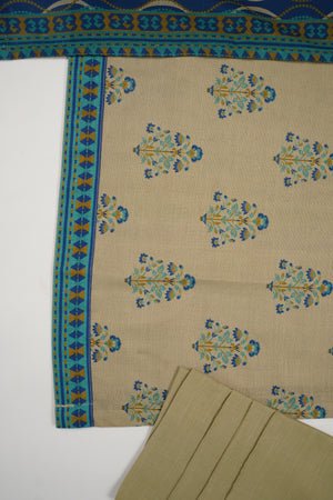 Original Tawakal printed Khaddar shirt with printed shawl and plan bottom ZT-28