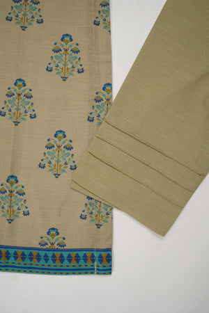 Original Tawakal printed Khaddar shirt with printed shawl and plan bottom ZT-28