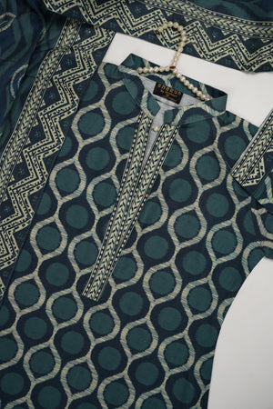 Original Tawakal printed Khaddar shirt with printed shawl and plan bottom ZT-29