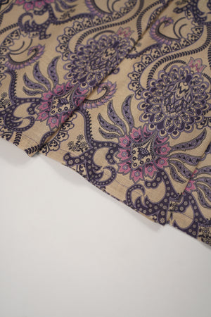 Original Tawakal printed Khaddar shirt with printed shawl and plan bottom  ZT-32