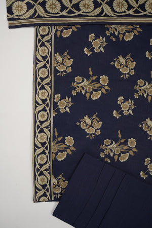 Original Tawakal Printed Khaddar Shirt with printed shawl and plan bottom ZT-26