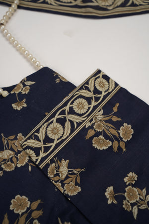 Original Tawakal Printed Khaddar Shirt with printed shawl and plan bottom ZT-26