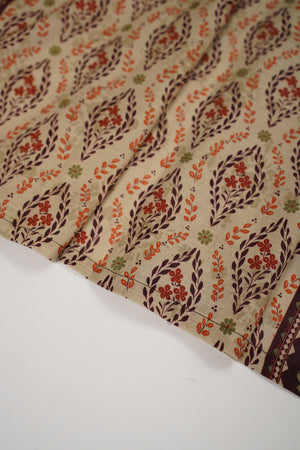 Original Tawakal printed Khaddar shirt with printed shawl and plan bottom ZT-33