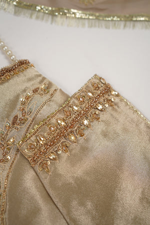 Noor-e-Fishan  Premium Masori shirt with pure chiffon scarf and premium Masori Plazzo STQ-03
