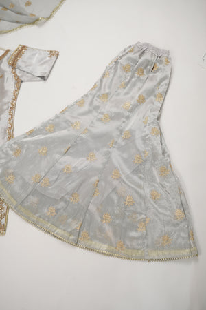 Noor-e-Fishan Premium Masori shirt with pure chiffon scarf and premium Masori Plazzo STQ-01