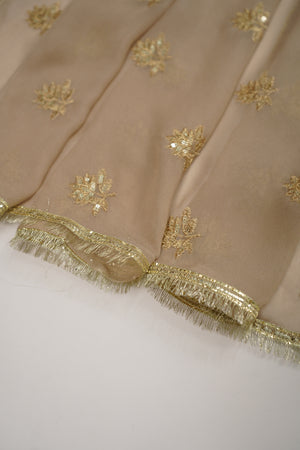 Noor-e-Fishan Premium Masori shirt with pure chiffon scarf and premium Masori Plazzo STQ-02