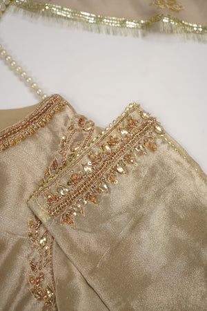 Noor-e-Fishan Premium Masori shirt with pure chiffon scarf and premium Masori Plazzo STQ-02