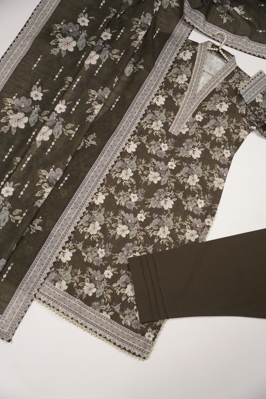 Original Bin Saeed Khaddar 3 PCS Collection HB-07