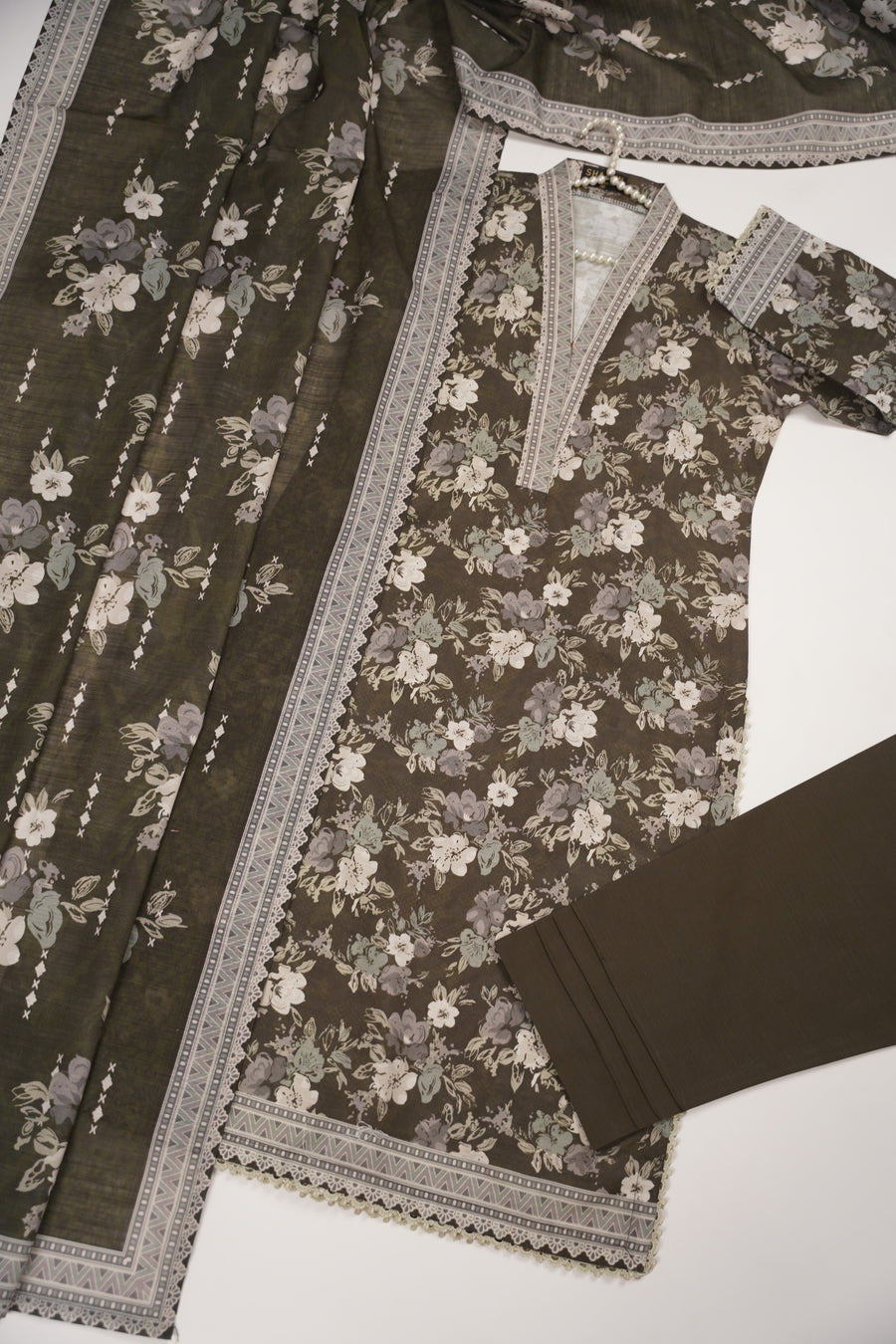 Original Bin Saeed Khaddar 3 PCS Collection HB-07