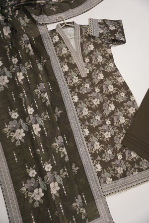 Original Bin Saeed Khaddar 3 PCS Collection HB-07