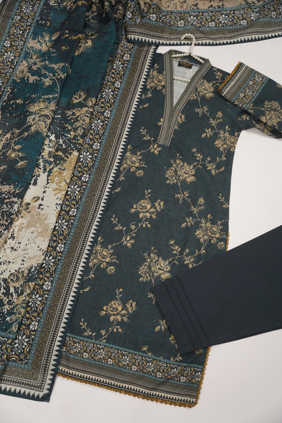 Original Bin Saeed Khaddar 3 PCS Collection HB-05