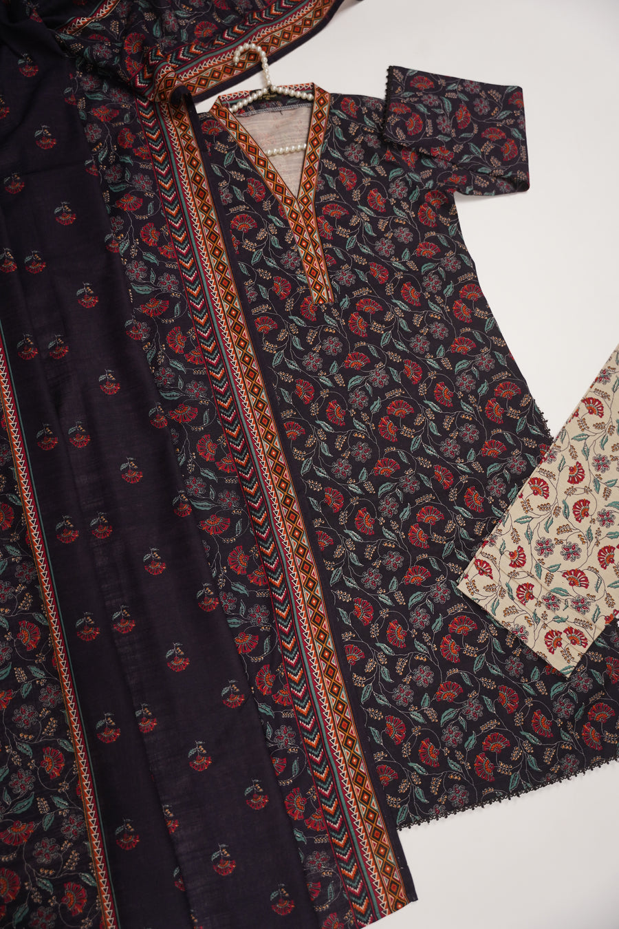 Original Bin Saeed Khaddar 3 PCS Collection HB-02