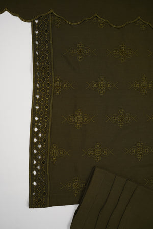 Maya Collection by Sobia Waseem chikankari embroidered Dhanak shirt with embroidered shawl and plan bottom MDC-06