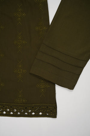 Maya Collection by Sobia Waseem chikankari embroidered Dhanak shirt with embroidered shawl and plan bottom MDC-06